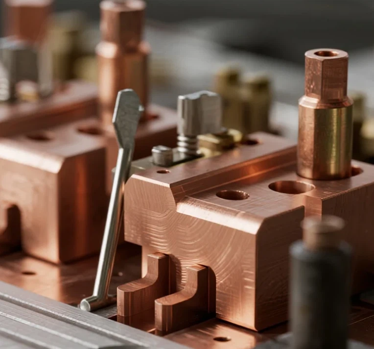 Kobber CNC -fræsning til elektriske kontakter
